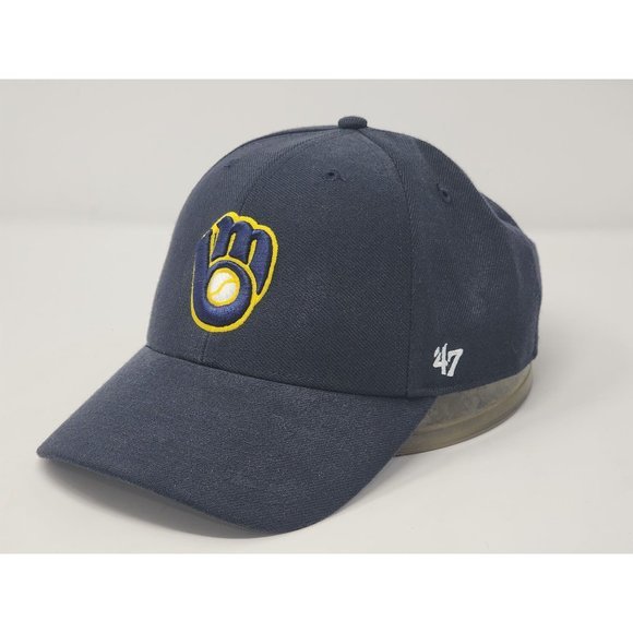 47 Brand MLB Milwaukee Brewers MVP Cap Baseball Adjustable Hat Unisex - Picture 1 of 8